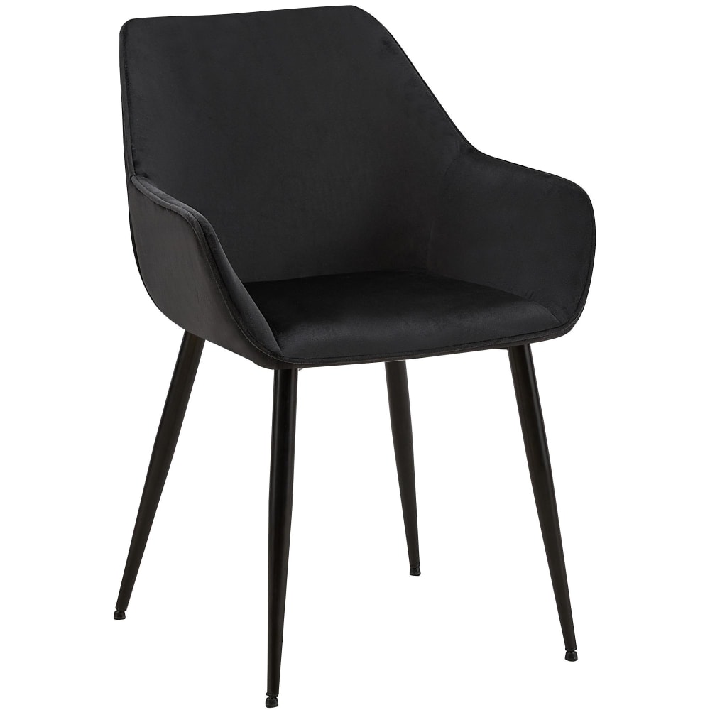 Chaise salle à manger avec pieds en samt noir