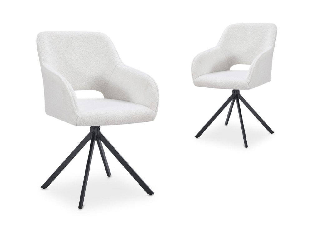 Lot de 2 chaises pivotantes - design