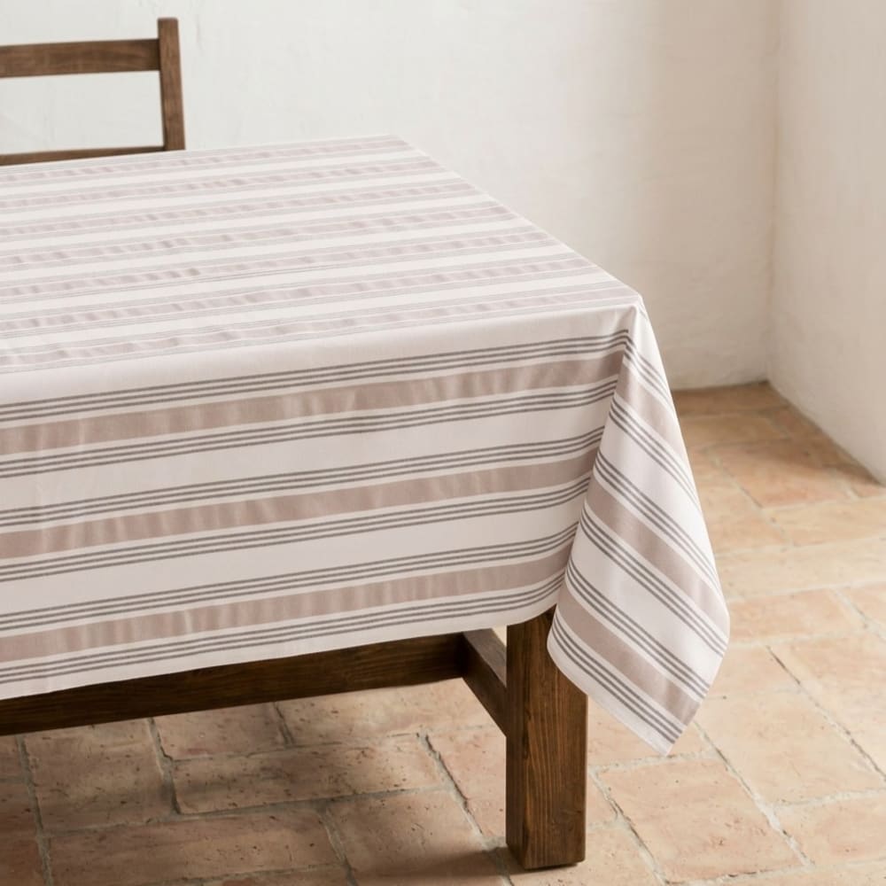 Gamusi Gestreifte abwaschbare Tischdecke, 140x240 cm style landhaus Mehrfarbig Öko-Tex Zertifikat Baumwolle