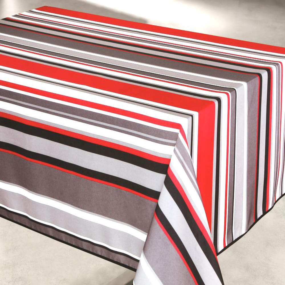 Nappe anti tache à rayures rouge