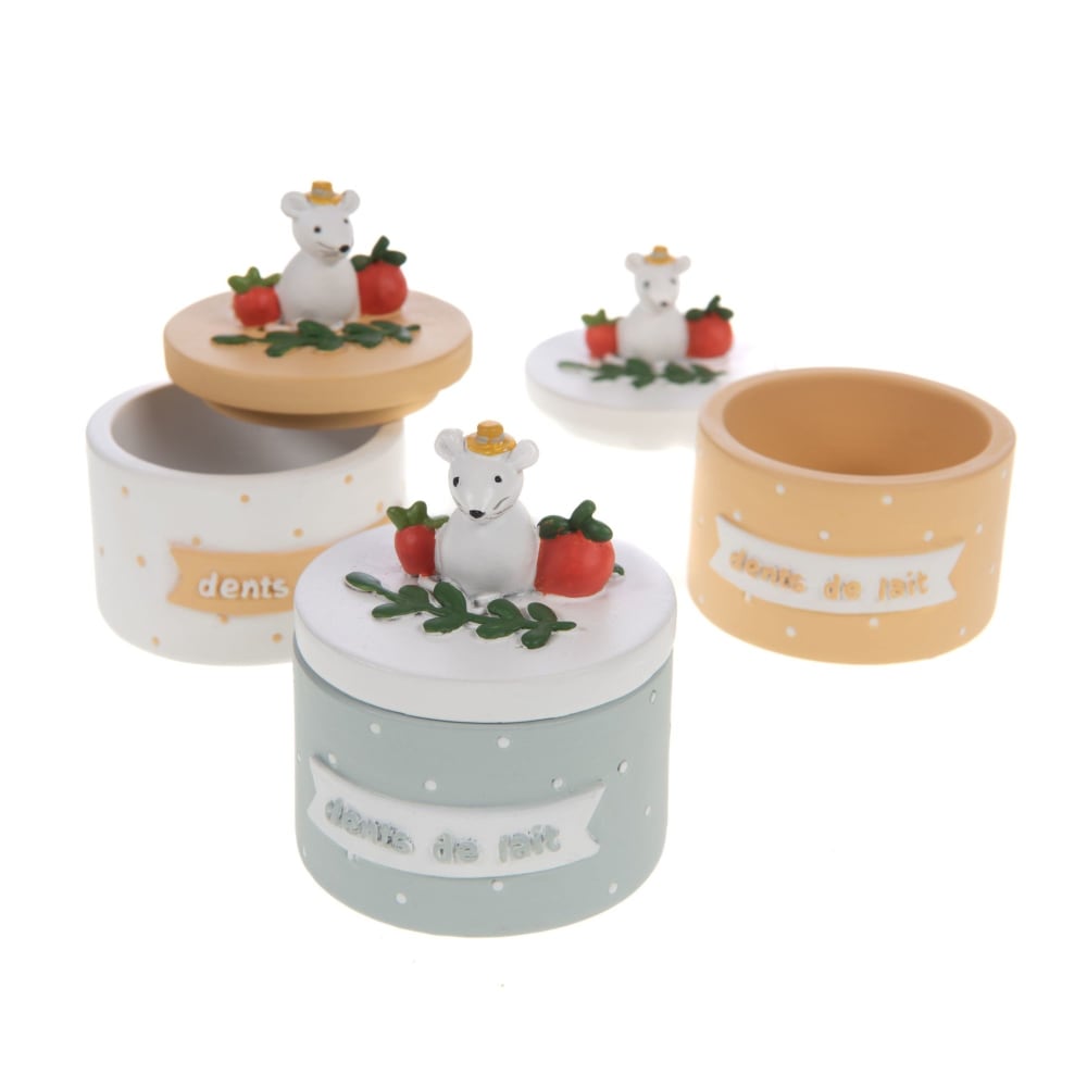 Box für Milchzähne 3 er Pack weiß 6x7x6 cm - Maisons Du Monde