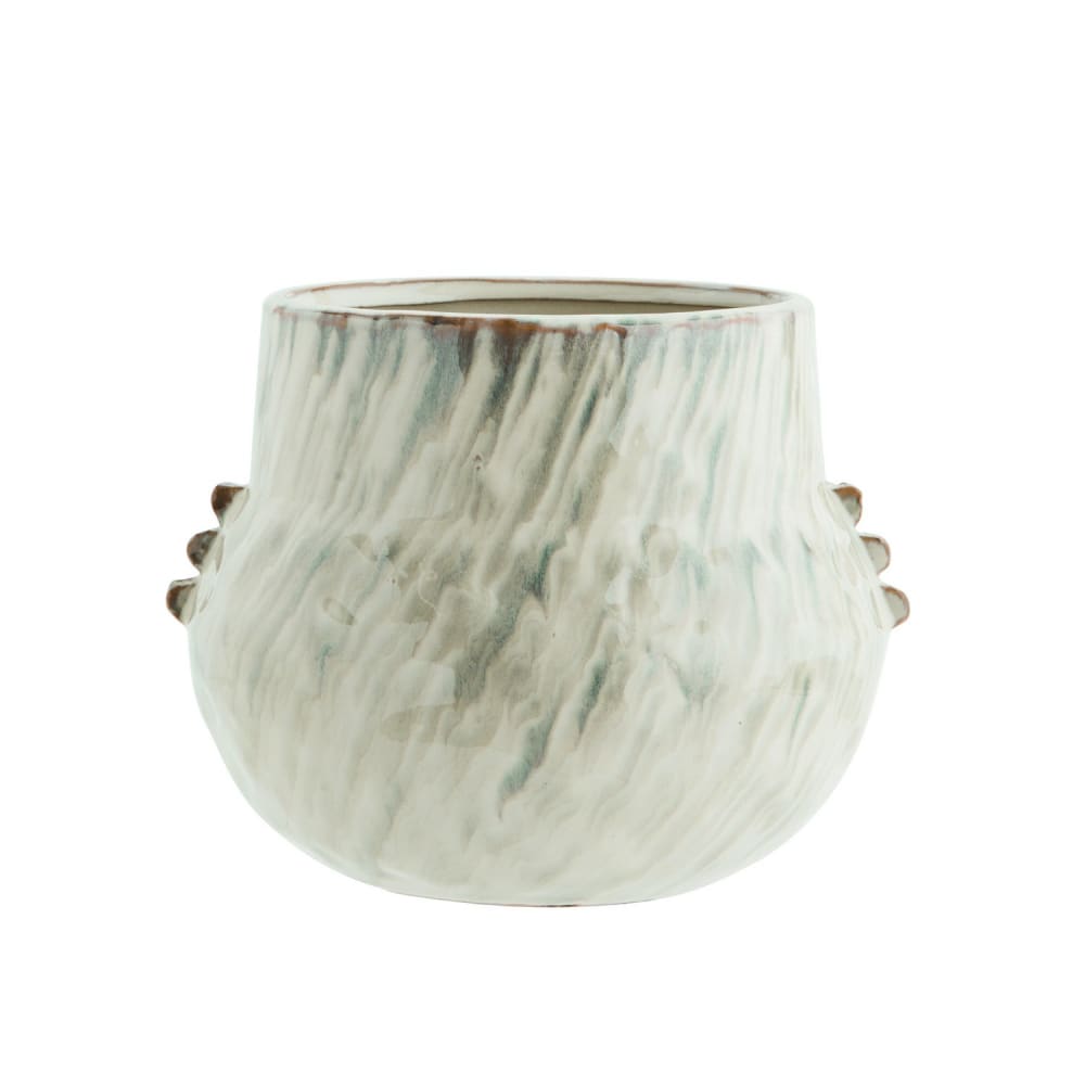 Vase grès vert jade 21x21 — Beyit