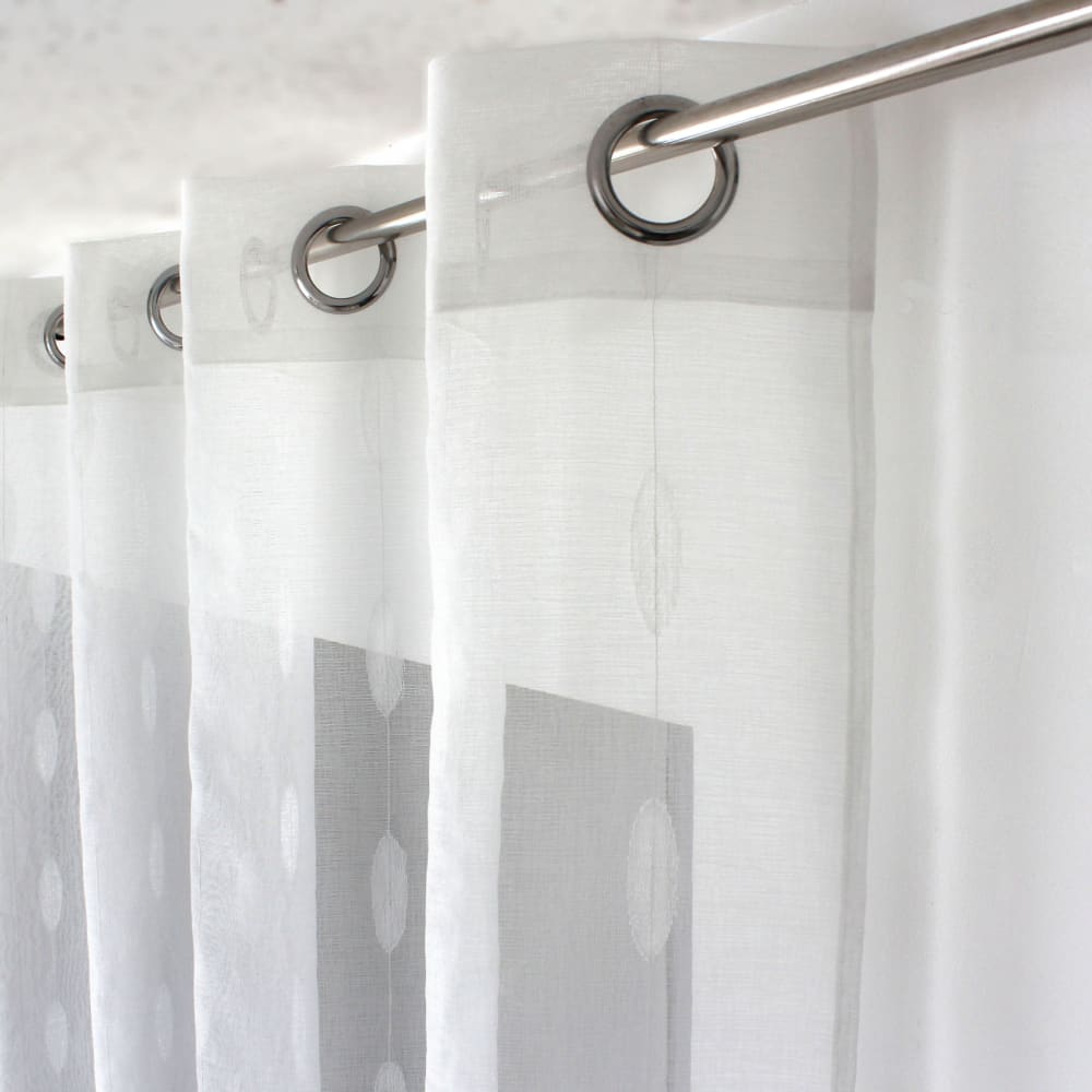 Jacquard-Voile mit ovalen Punkten und Metallösen - Maisons Du