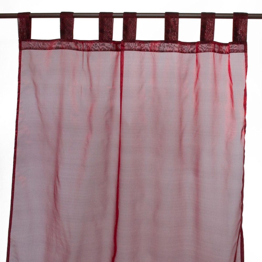 Voilage à pattes rouge bordeaux 110x250 Voilage à pattes rouge bordeaux 110x250