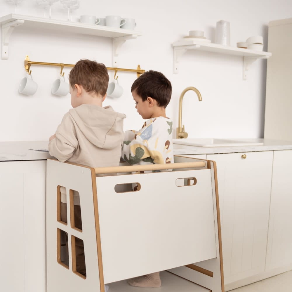 Montessori-Lernturm für zwei Kinder aus Holz - Maisons Du Monde