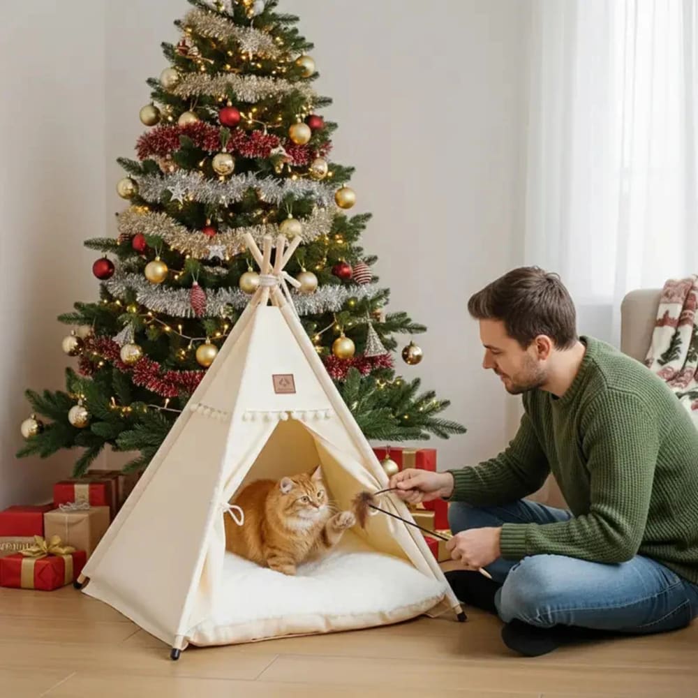 Tier-Tipi für Kinder mit Kissen, Beige - Maisons Du Monde