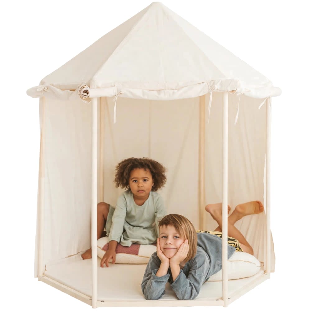 Pavillon-Spielzelt für Kinder aus Stoff Beige - Maisons Du Monde