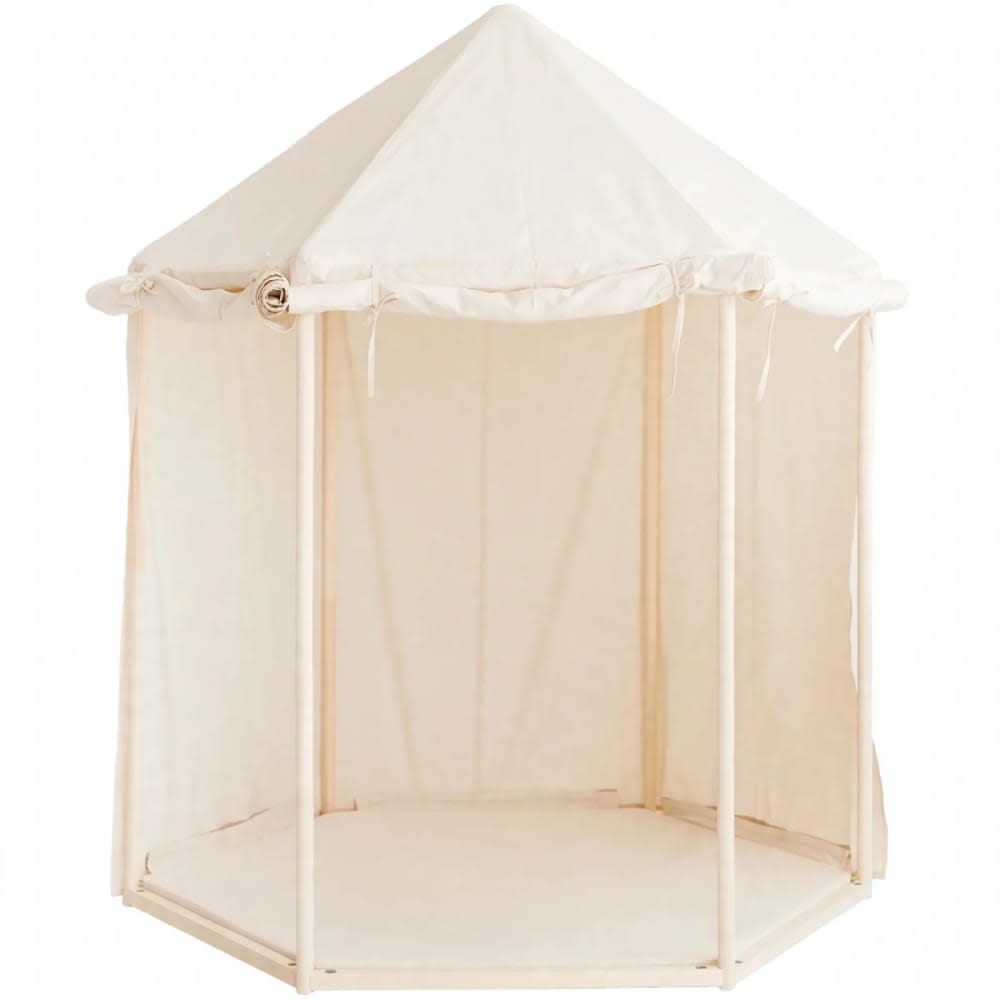 Minicamp Pavillon-Spielzelt für Kinder aus Stoff Beige BEIGE Öko-Tex Zertifikat STOFF Kinder