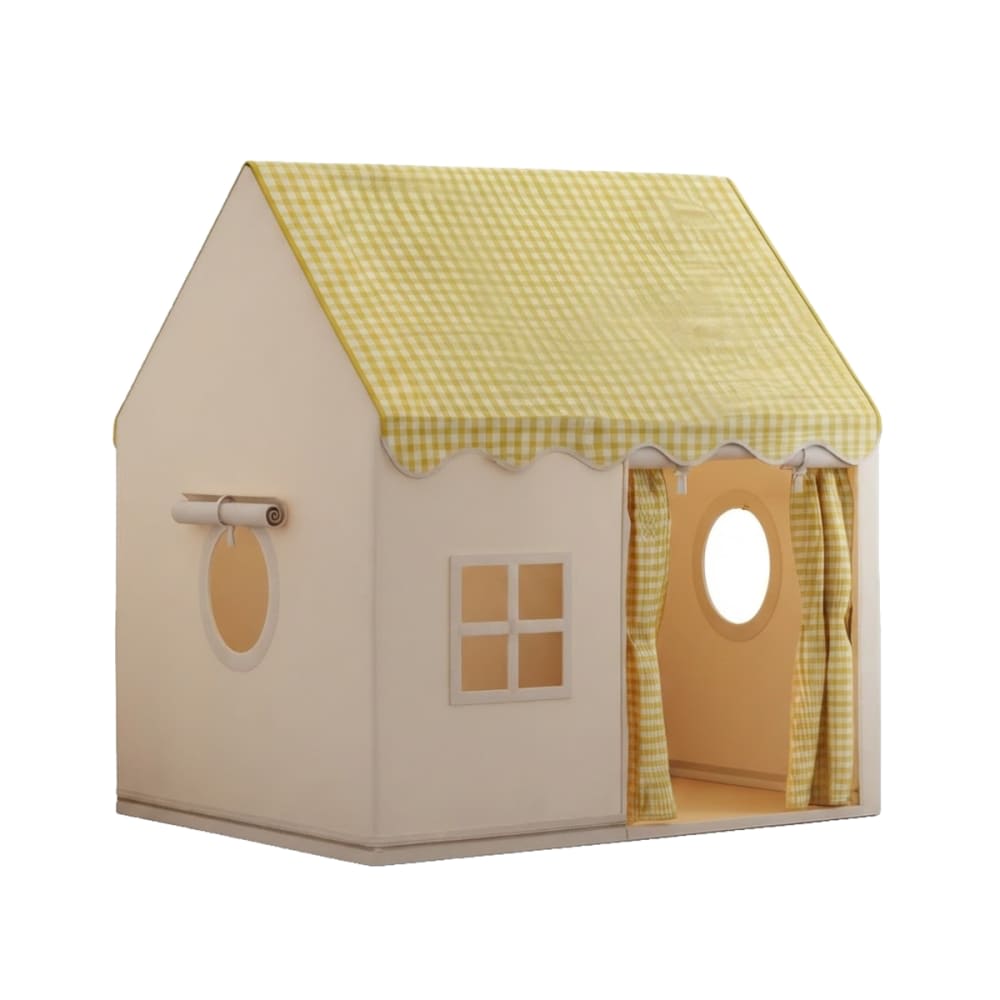 Babykare Haus-Spielzelt mit Girlande für Kinder aus Polyester GELB PES - POLYESTER Kinder