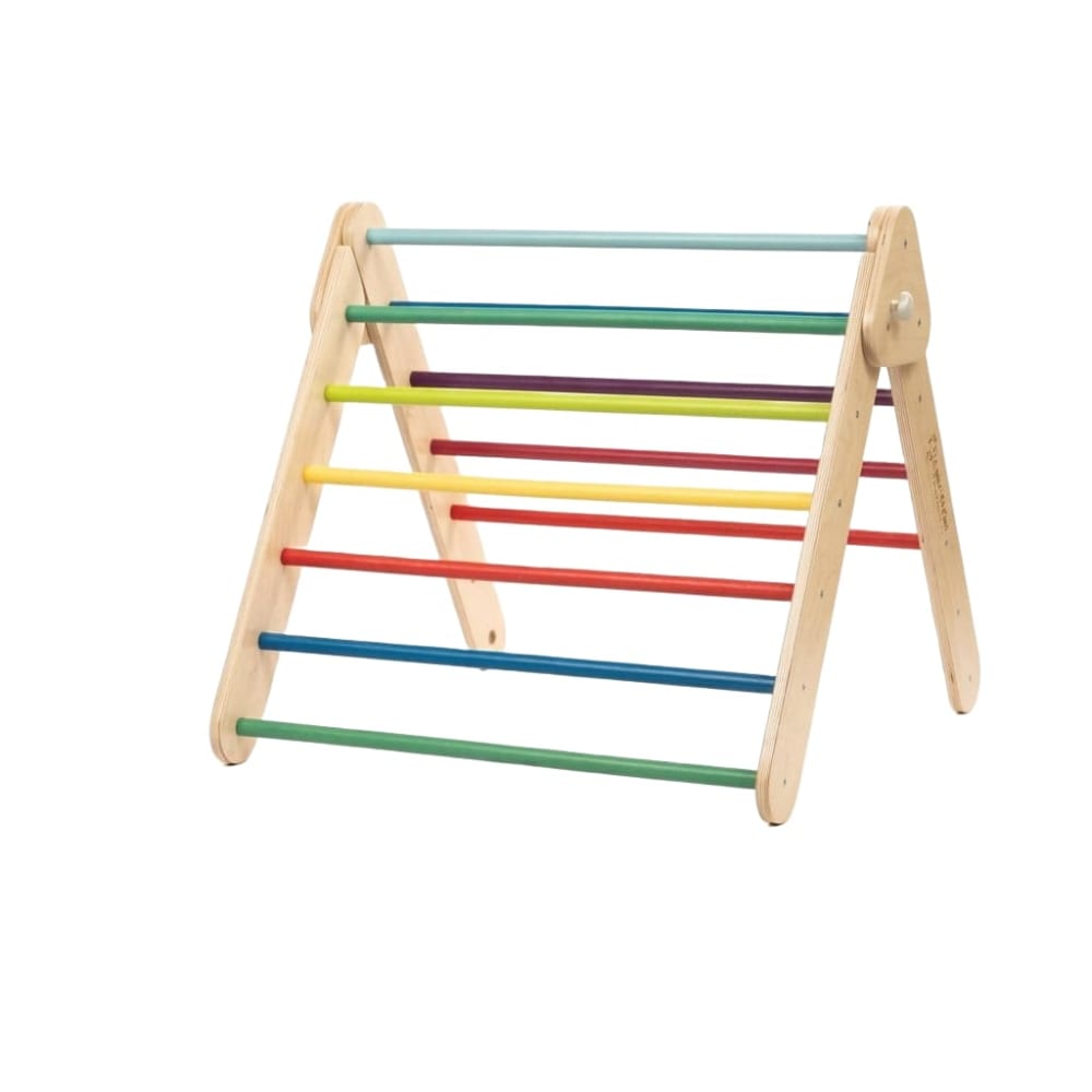 Ensemble triangle Pikler et mur suédois en contreplaqué multicolore (LEG&GO) - Couverture
