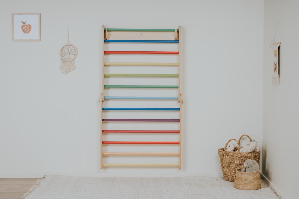 Set Pikler-Dreieck und Sprossenwand aus Sperrholz - Maisons Du