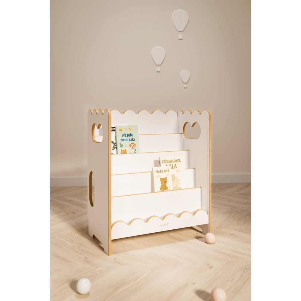 Bibliothèque montessori mini pour enfant en bois blanc (Tupti.wood) - Image 2