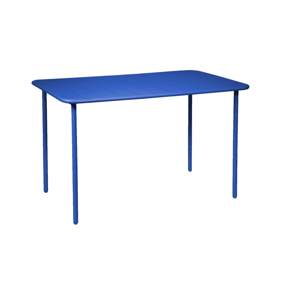 Table de jardin métal - bleu