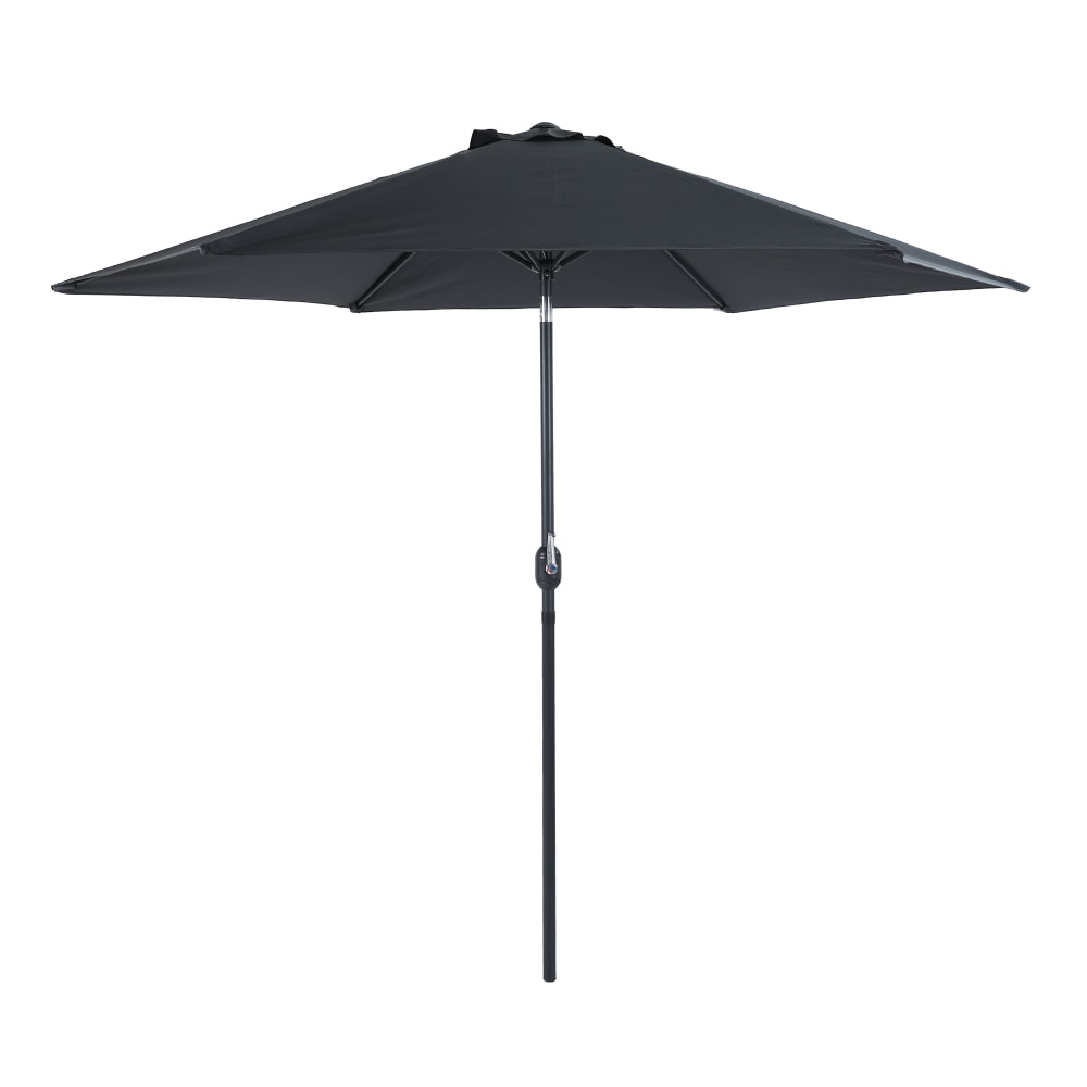 Parasol rond à mât central, anthracite/gris, acier, Ø 300 cm
