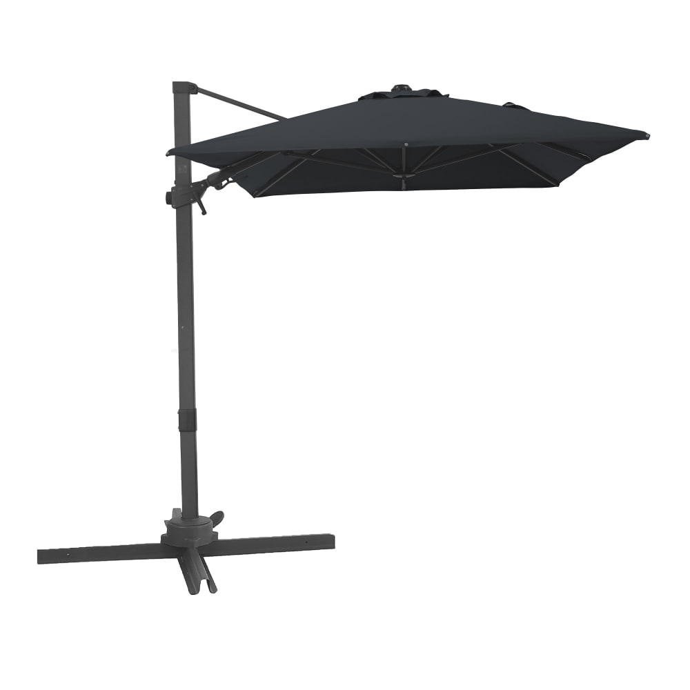 Parasol déporté rectangulaire, anthracite/gris, aluminium, 200x300 cm