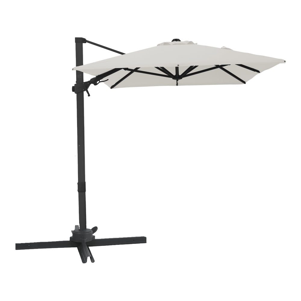 Parasol déporté rectangulaire, anthracite/beige, aluminium, 200x300cm