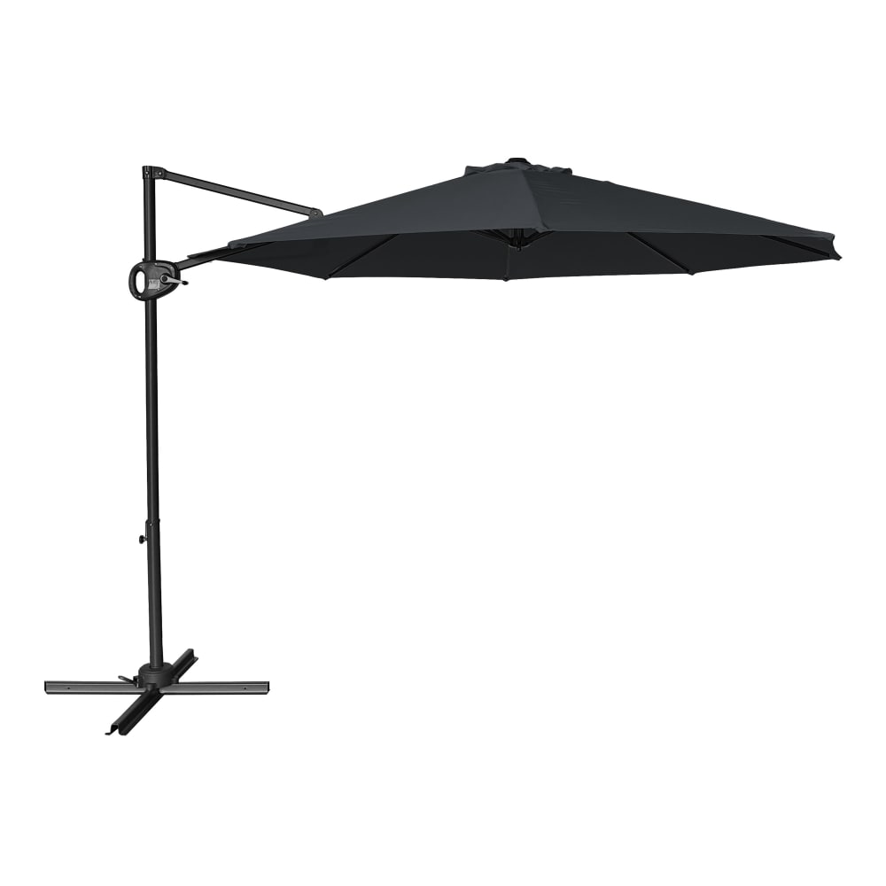 Parasol déporté rond, anthracite/gris, indice UPF 30+, Ø 300 cm