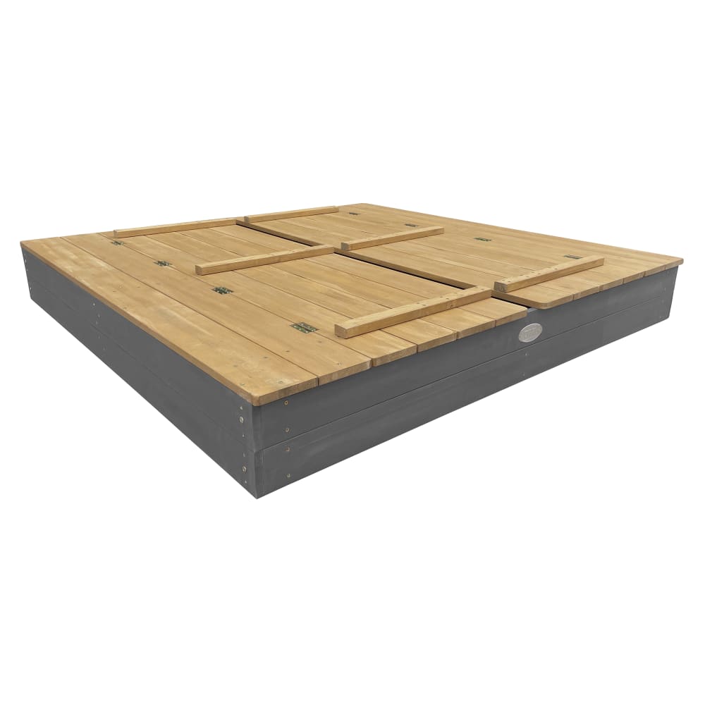 Sandkasten aus Holz mit Deckel, Grau und Braun - Maisons Du Monde