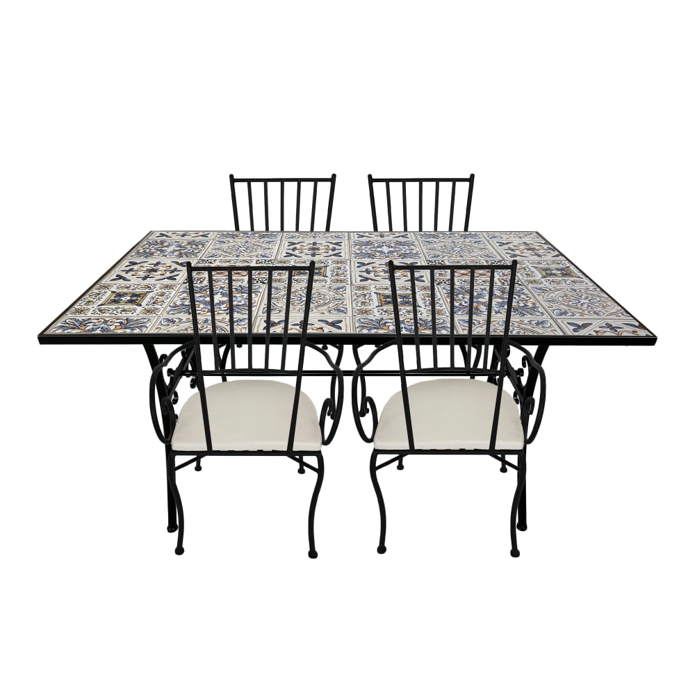Table bistrot, 4 chaises,
