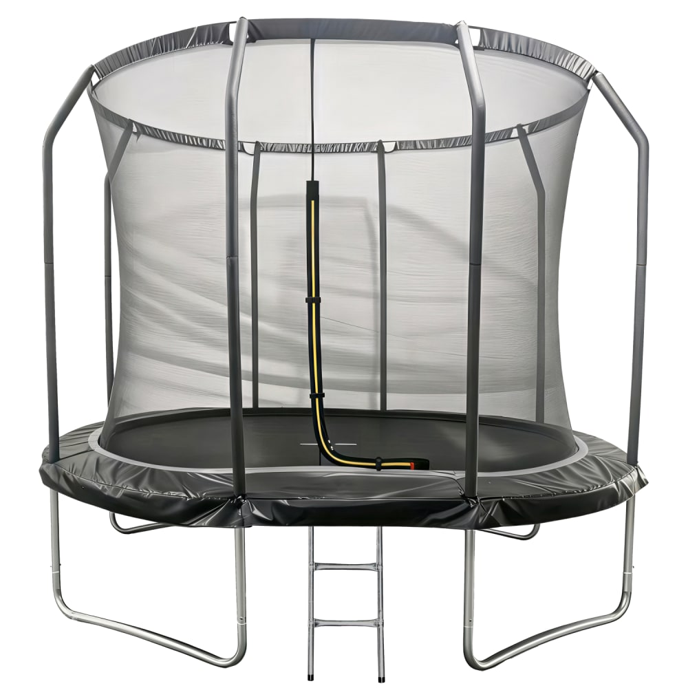 Happy Garden Ovales Trampolin 305x214cm schwarz mit Netz - Pvc - Polyvinlychlorid