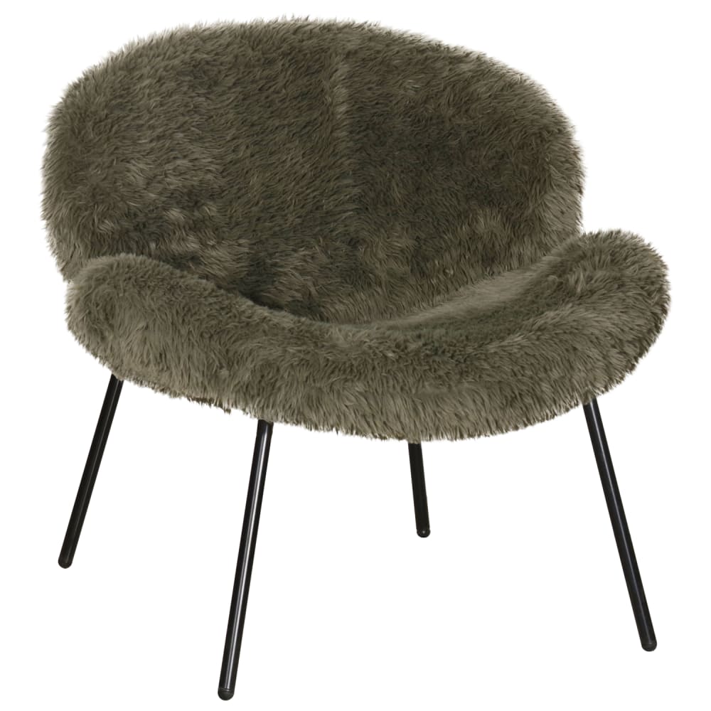 fauteuil en fausse fourrure