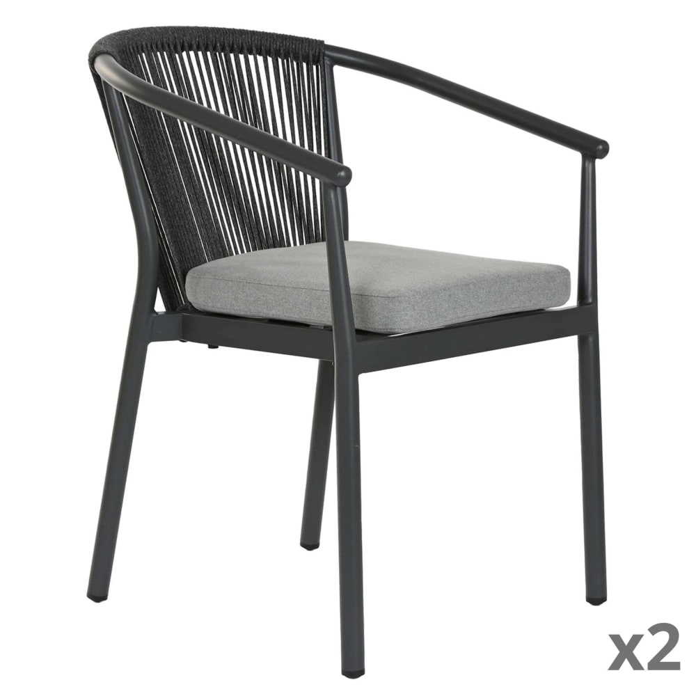 Lot 2 chaises en aluminium