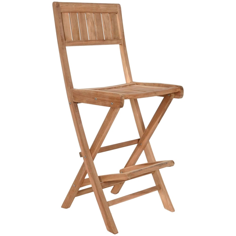 Chaise de bar d'extérieur - teck