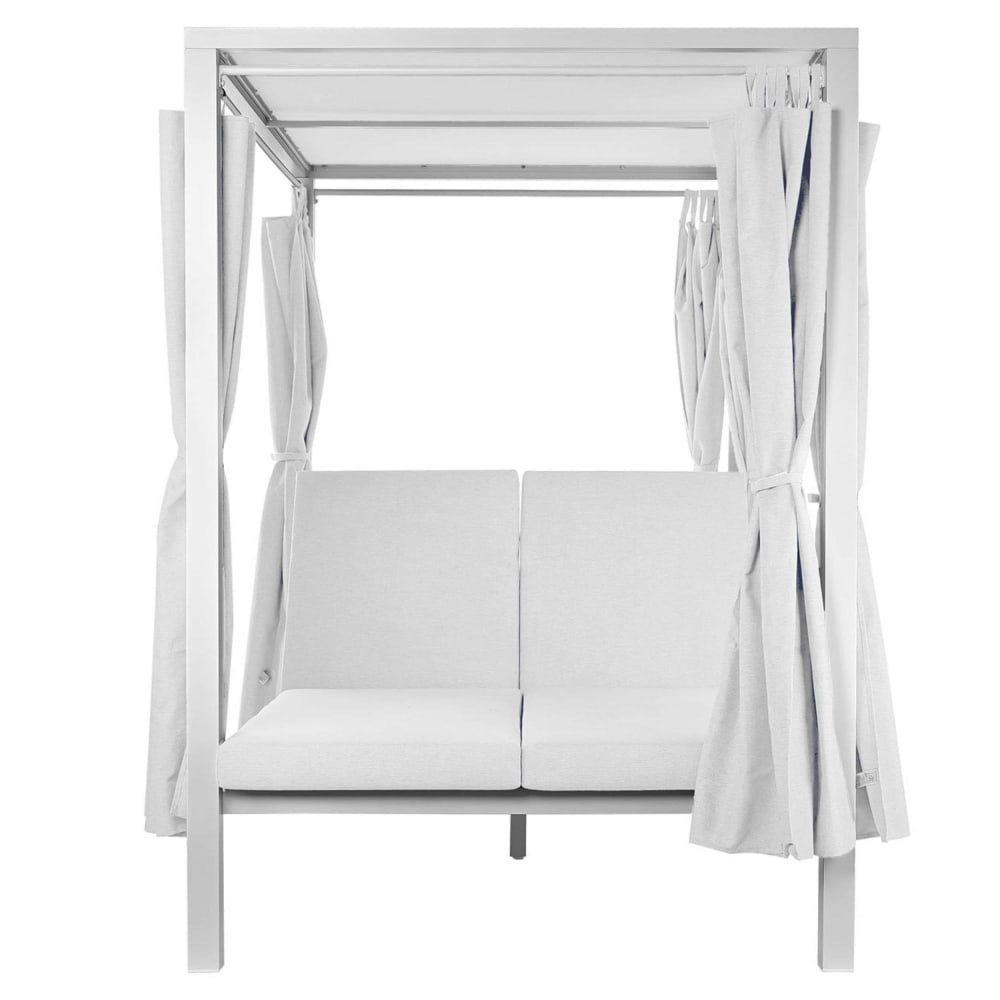 Lit de jardin en aluminium - blanc