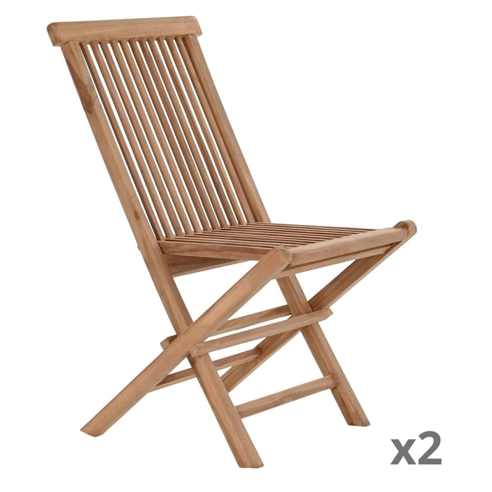 Lot 2 chaises en teck