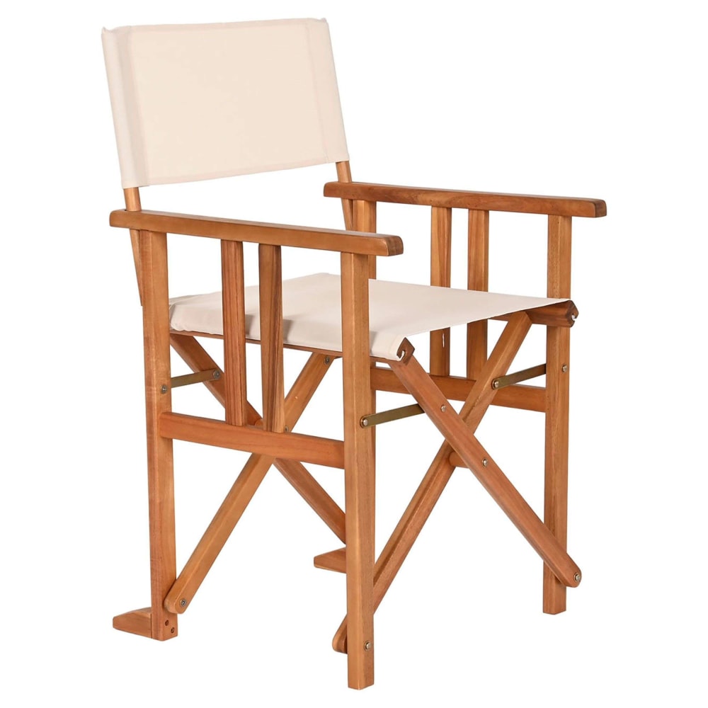 chaise en acacia et polyester
