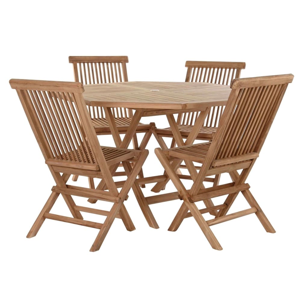 Ensemble table et chaises - teck