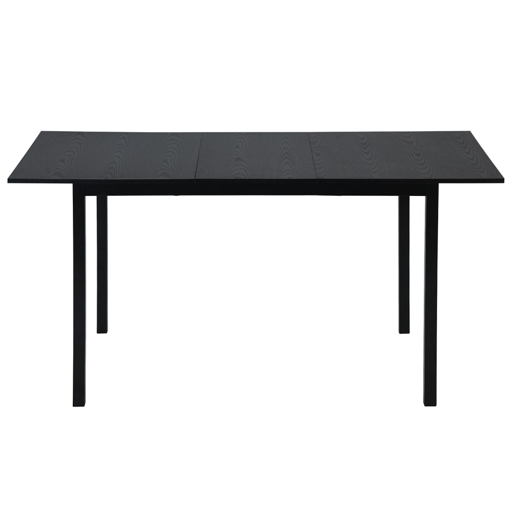 Ausziehtisch 120-160cm Mitteldichte Faserplatte Holzoptik schwarz