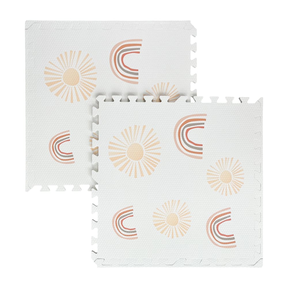 Tapis puzzle bébé motif points 6 pièces doux