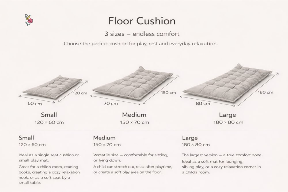 Tapis matelassé enfant chambre bébé (Bees & Blooms) - Image 2