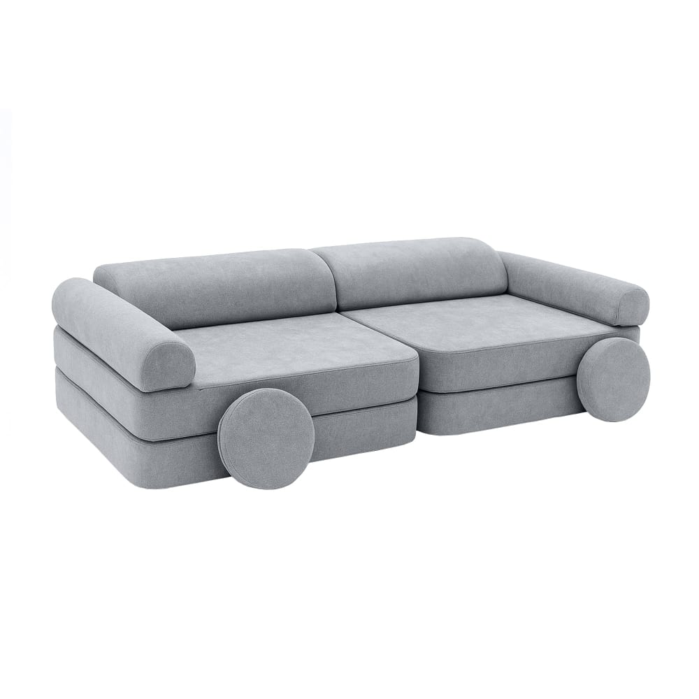 Canapé modulable enfant en mousse bleu