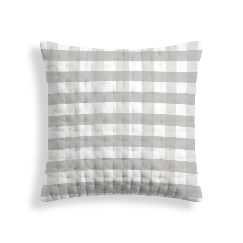 Terracota Gesteppter Kissenbezug Grau 65x65 cm Grau Pes - Polyester