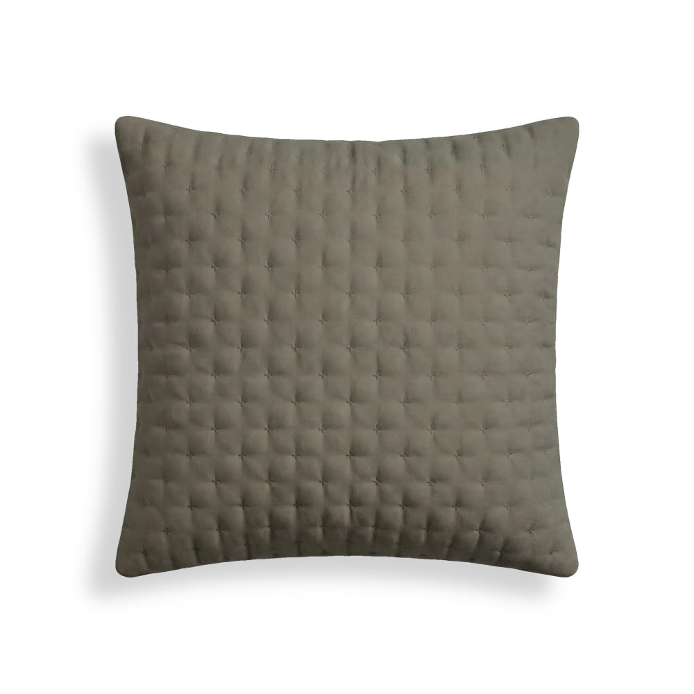 Terracota Gesteppter Kissenbezug Taupe 65x65 cm Braun Pes - Polyester