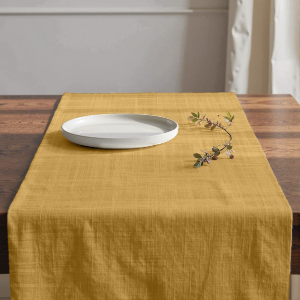 Tischläufer aus 100 % Baumwolle Gelb 50x150 cm - Maisons Du Monde