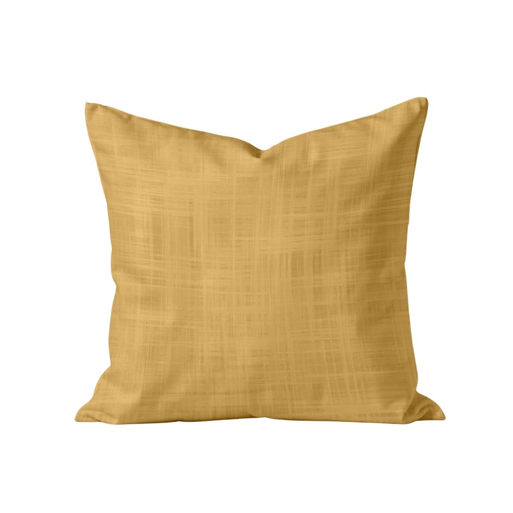 Housse de coussin 100 % coton moutarde 50x50 cm
