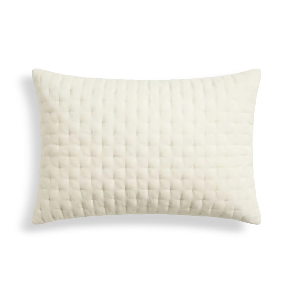 Housse de coussin matelassée naturel 30x50 cm