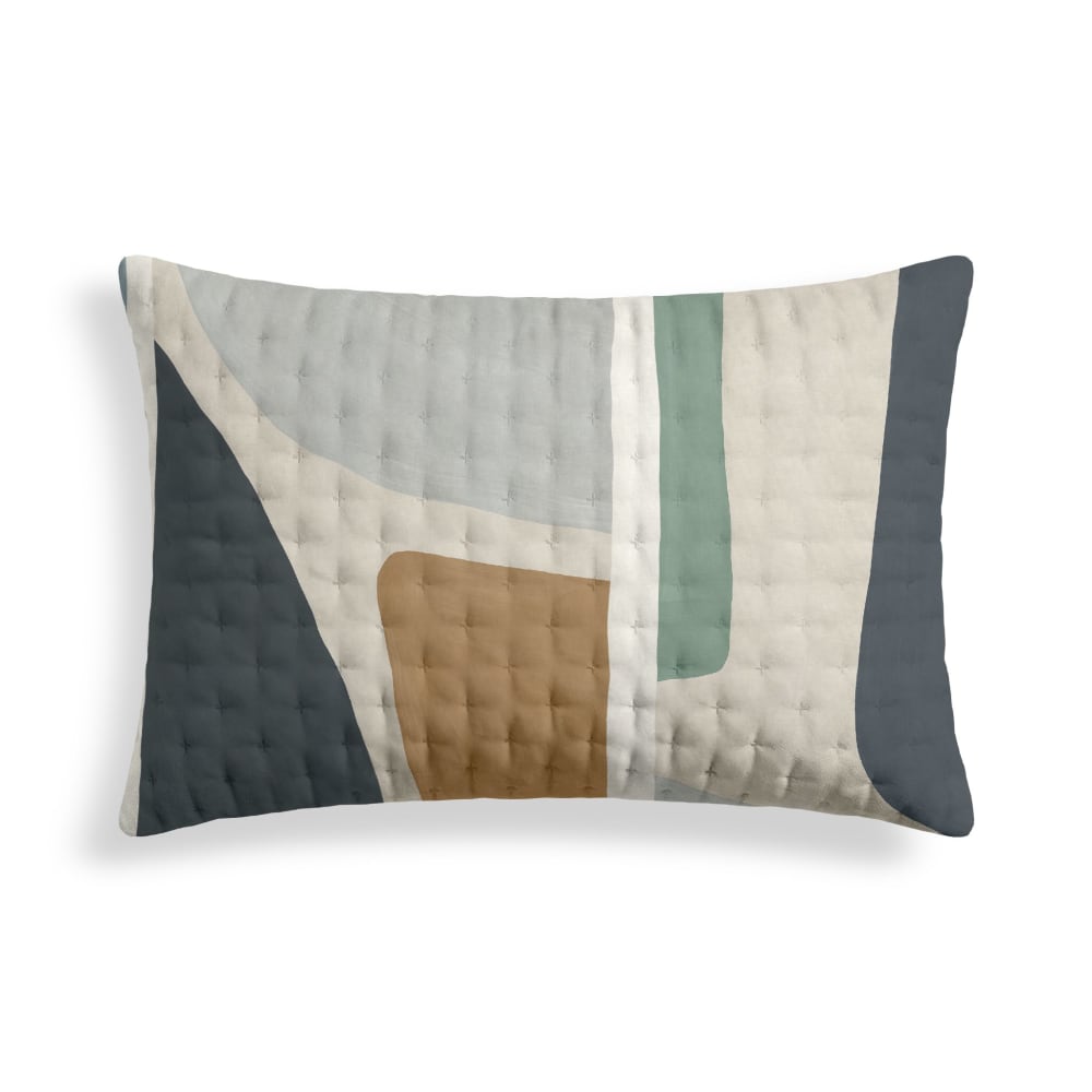 Housse de coussin matelassée multicolore 30x50 cm