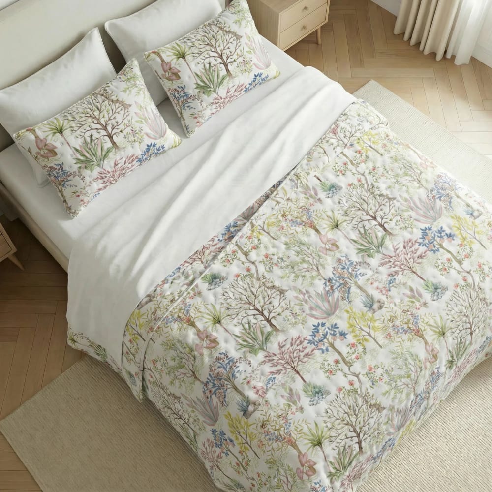 Bedruckte, extra weiche Tagesdecke Multicolor 180x270 cm -