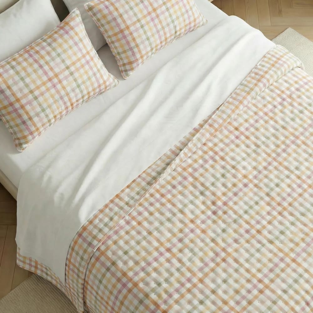 Bedruckte, extra weiche Tagesdecke Multicolor 280x270 cm -