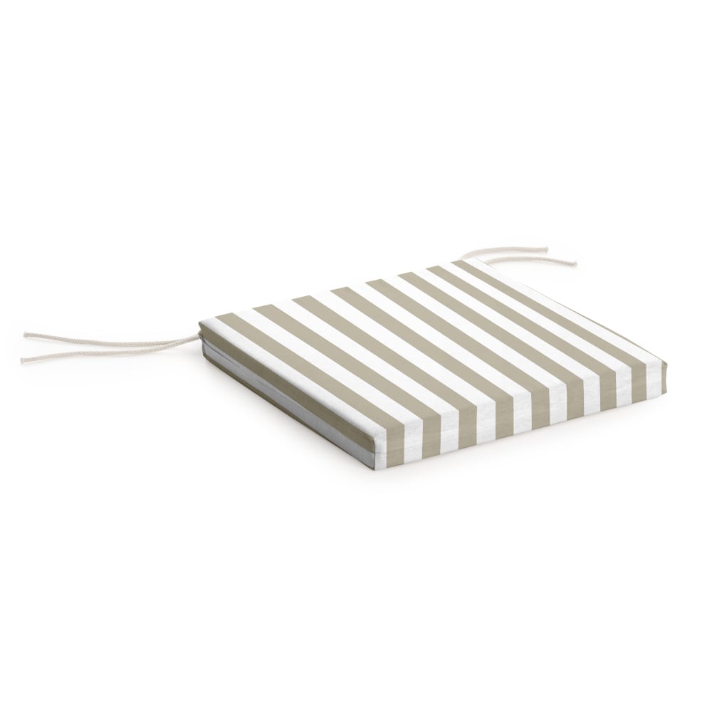 Muare Home Gepolstertes Sitzkissen Braun und Weiß 40x40x5 cm Braun Pes - Polyester