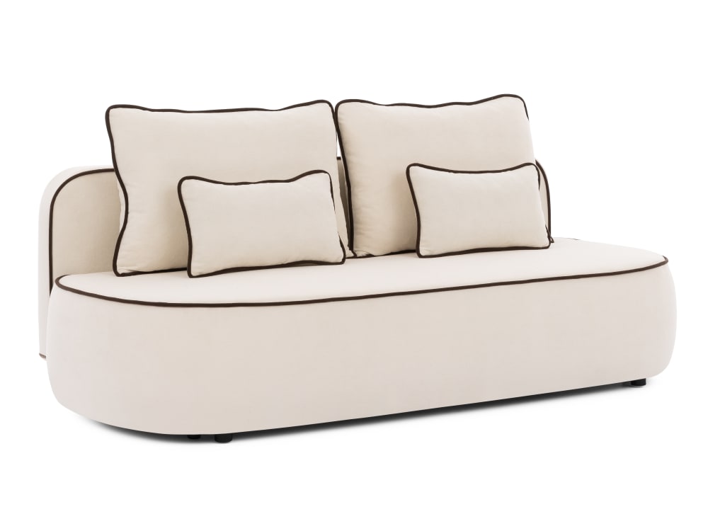 S-Style Kindersofa mit Schlaffunktion und Bettkasten aus Plüschstoff style modern BEIGE HOLZ Kinder