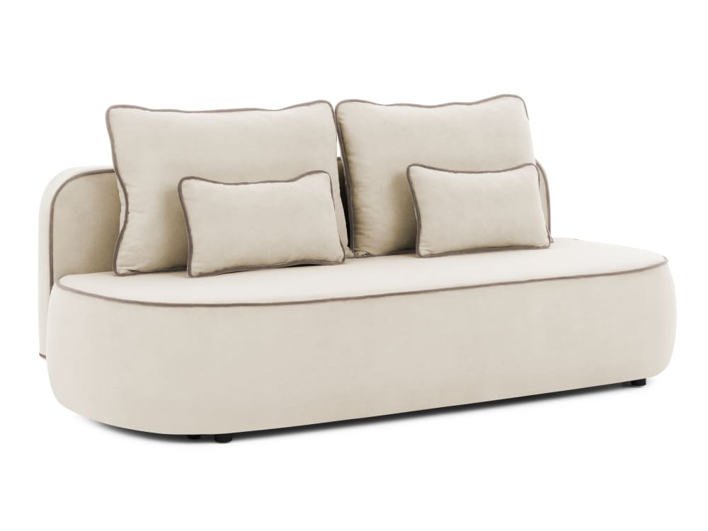 S-Style Kindersofa mit Schlaffunktion und Bettkasten aus Plüschstoff style modern BEIGE HOLZ Kinder