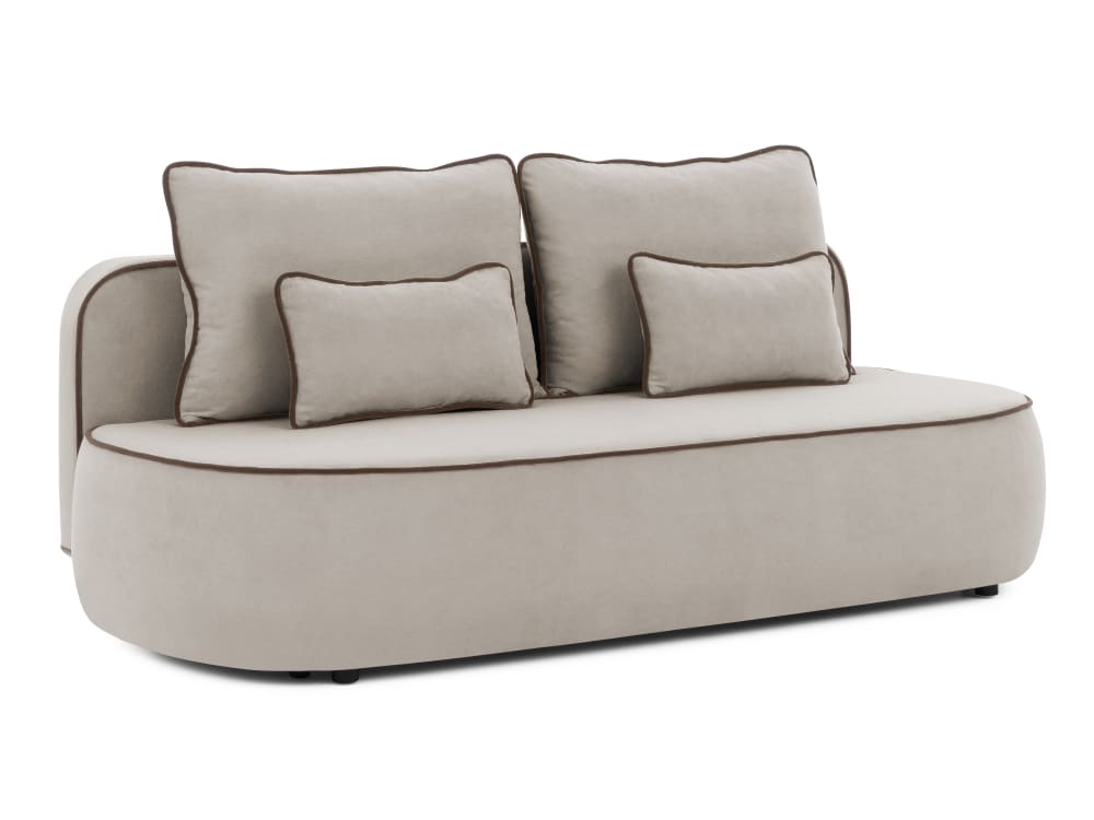 S-Style Kindersofa mit Schlaffunktion und Bettkasten aus Plüschstoff style modern TAUPE HOLZ Kinder