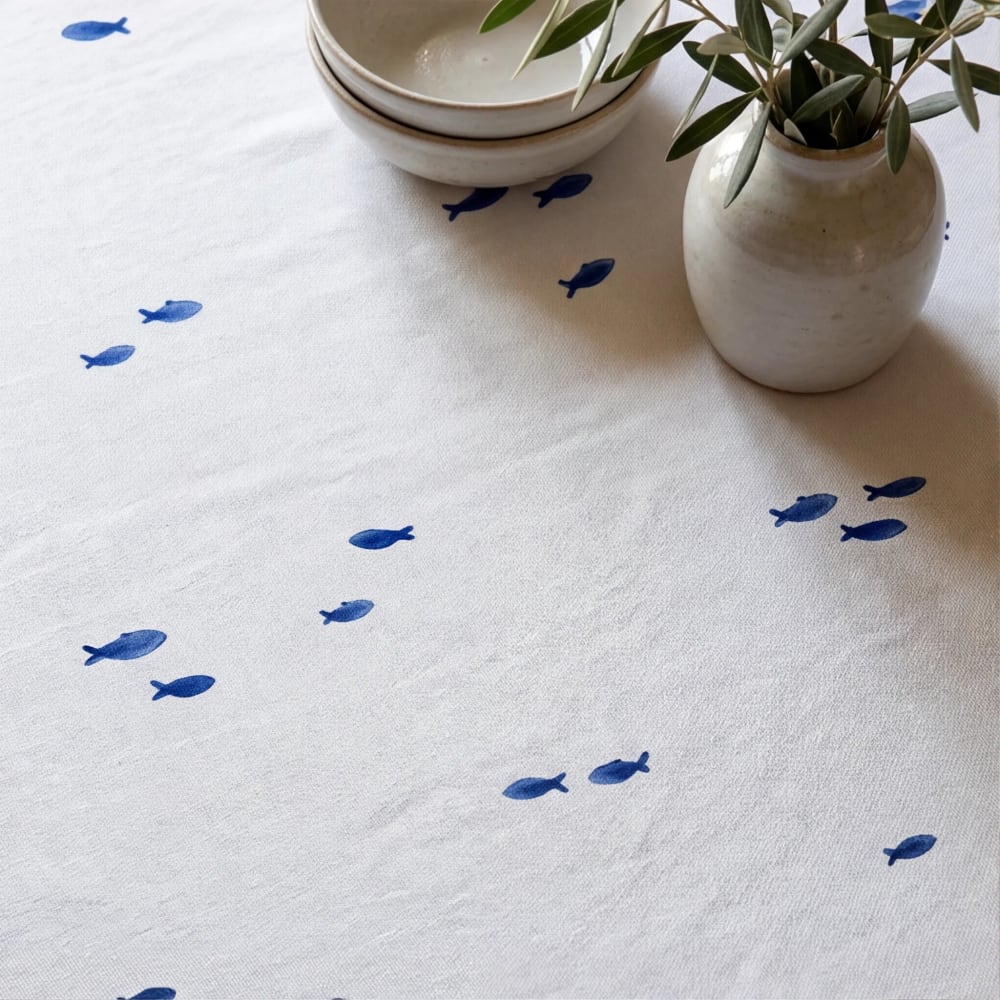 Nappe antitache 100 % coton 100 % coton blanc 100x155 cm