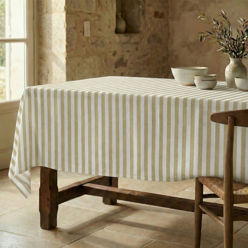 Nappe antitache 100 % coton 100 % coton jaune 300x155 cm