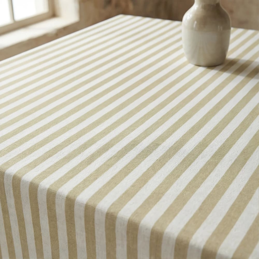 Antifleck-Tischdecke aus 100 % Baumwolle Gelb 300x155 cm -